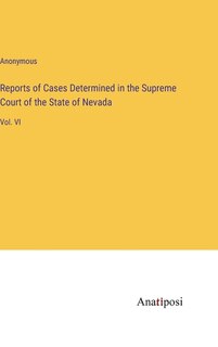 Front cover_Reports of Cases Determined in the Supreme Court of the State of Nevada