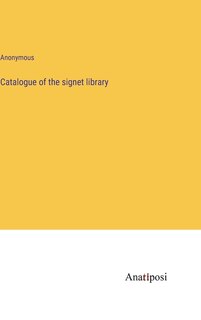Front cover_Catalogue of the signet library