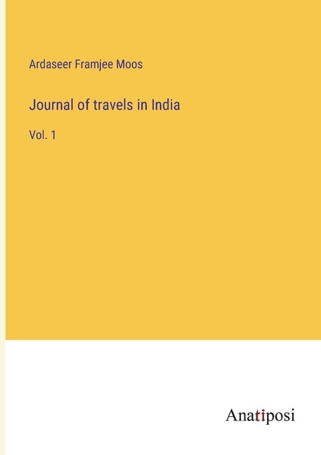 Front cover_Journal of travels in India