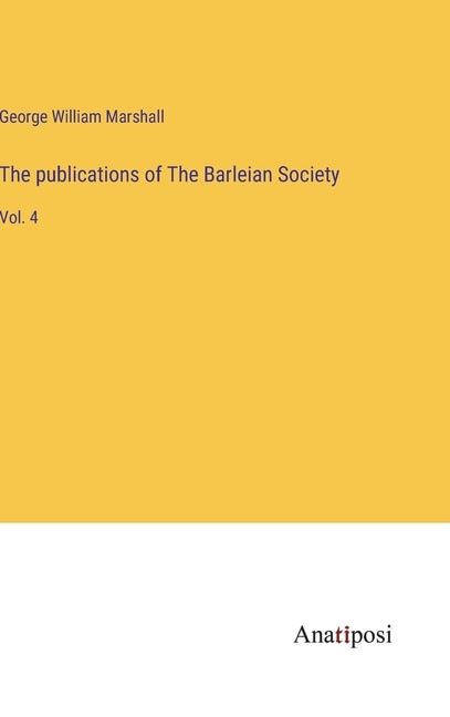 Front cover_The publications of The Barleian Society