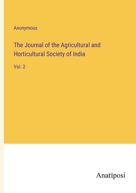 Front cover_The Journal of the Agricultural and Horticultural Society of India