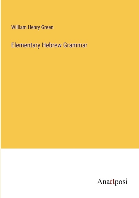 Front cover_Elementary Hebrew Grammar