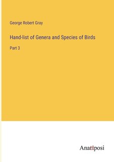 Front cover_Hand-list of Genera and Species of Birds