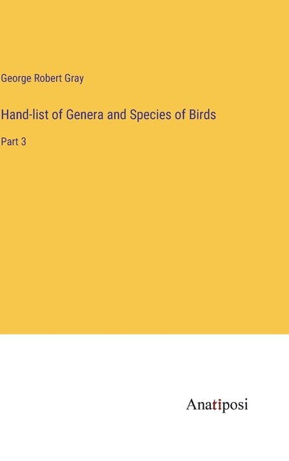 Front cover_Hand-list of Genera and Species of Birds