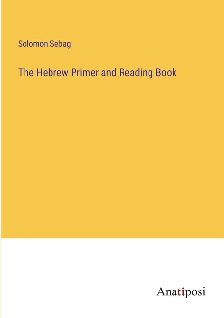 Front cover_The Hebrew Primer and Reading Book