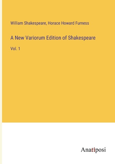 Front cover_A New Variorum Edition of Shakespeare
