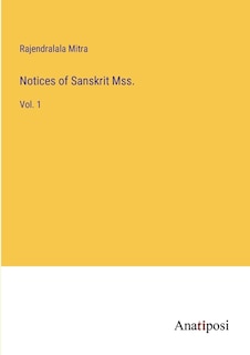 Front cover_Notices of Sanskrit Mss.
