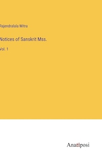Couverture_Notices of Sanskrit Mss.