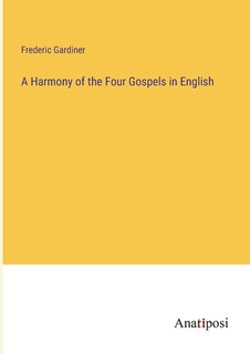 Couverture_A Harmony of the Four Gospels in English