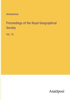 Front cover_Proceedings of the Royal Geographical Society