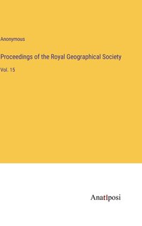 Couverture_Proceedings of the Royal Geographical Society