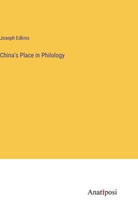 Front cover_China's Place in Philology
