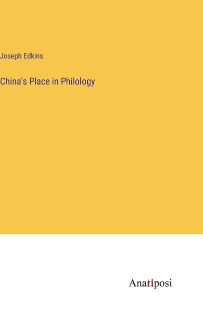 Front cover_China's Place in Philology