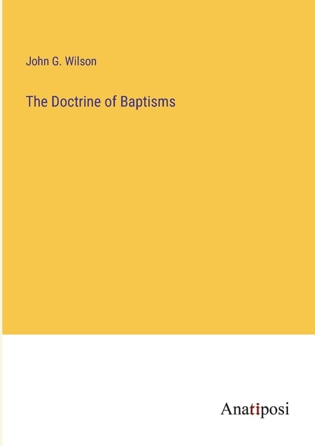 Front cover_The Doctrine of Baptisms