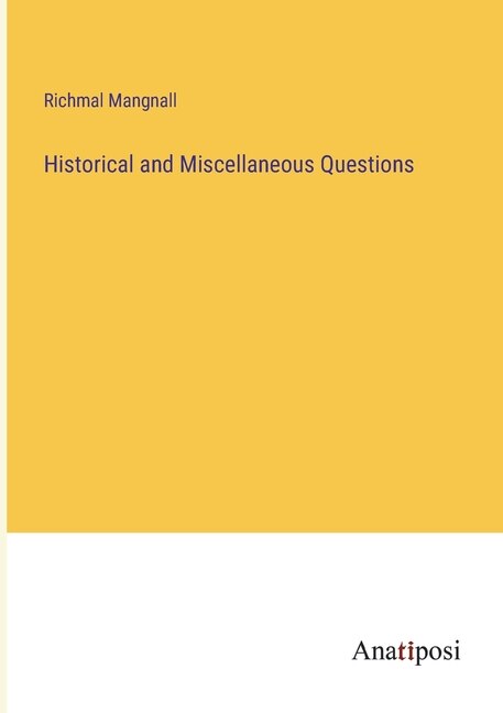 Front cover_Historical and Miscellaneous Questions