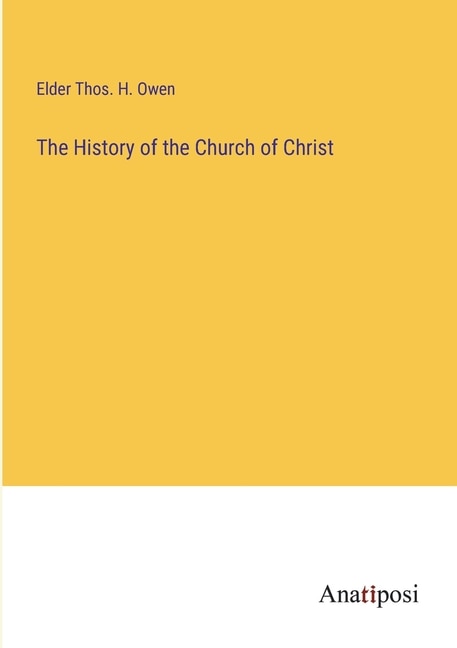 Front cover_The History of the Church of Christ
