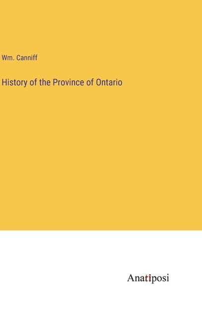 Couverture_History of the Province of Ontario