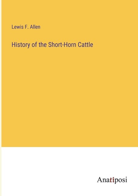 Couverture_History of the Short-Horn Cattle