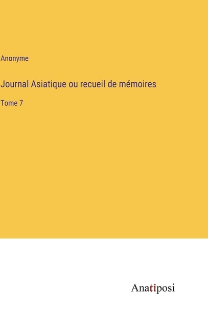 Couverture_Journal Asiatique ou recueil de m&eacute;moires