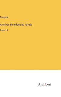 Front cover_Archives de médecine navale