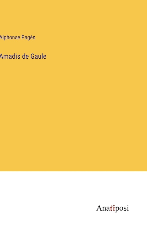 Front cover_Amadis de Gaule