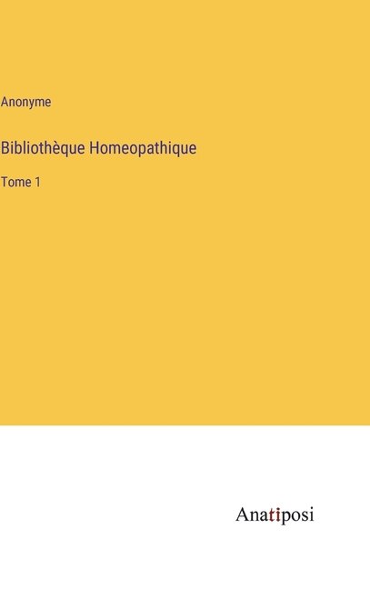 Front cover_Bibliothèque Homeopathique