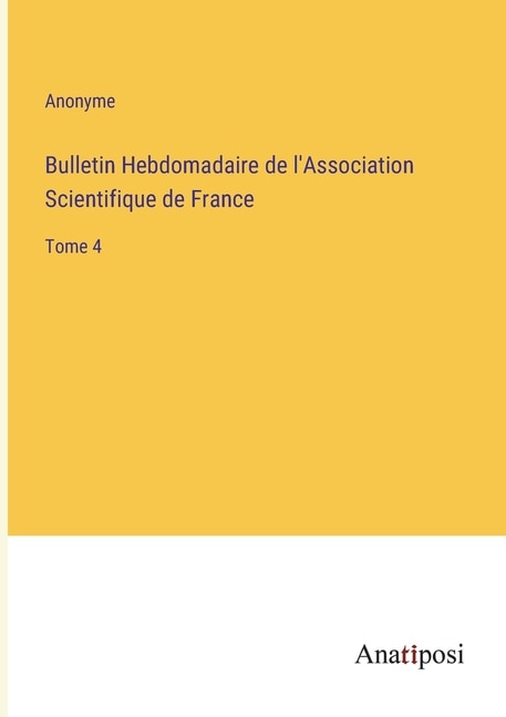 Front cover_Bulletin Hebdomadaire de l'Association Scientifique de France