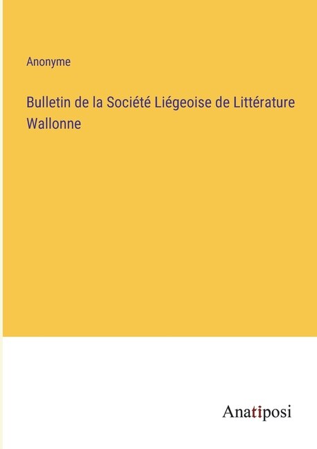 Front cover_Bulletin de la Société Liégeoise de Littérature Wallonne