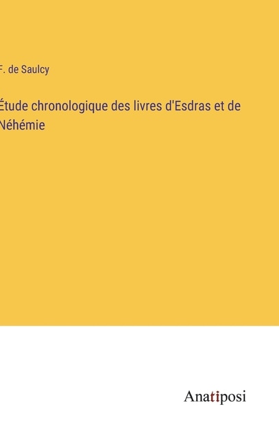 Front cover_Étude chronologique des livres d'Esdras et de Néhémie