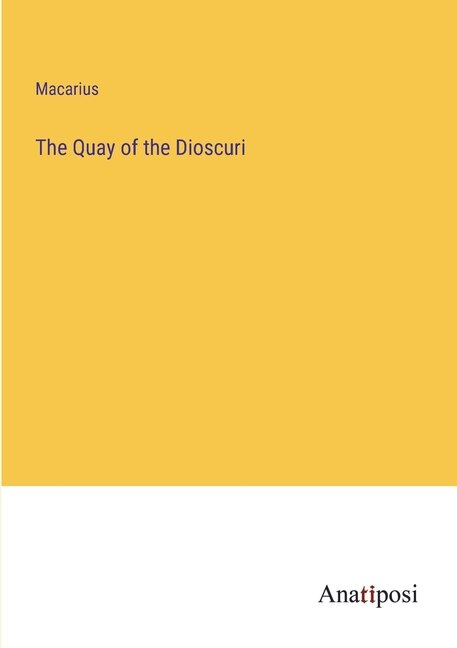 Front cover_The Quay of the Dioscuri