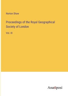 Front cover_Proceedings of the Royal Geographical Society of London