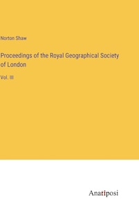 Couverture_Proceedings of the Royal Geographical Society of London