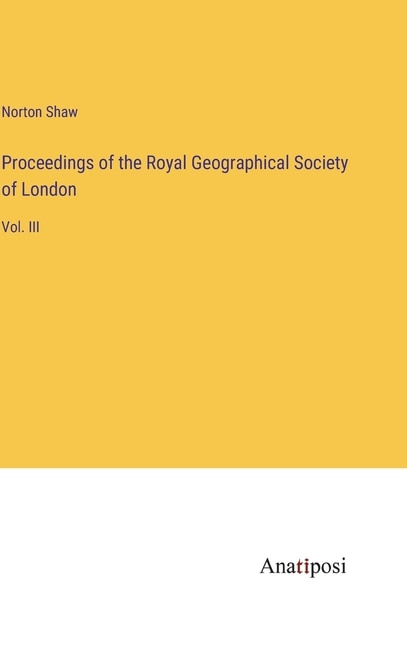 Couverture_Proceedings of the Royal Geographical Society of London