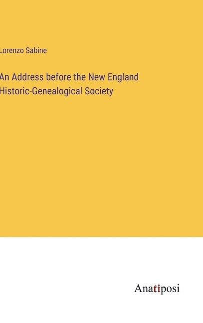 Front cover_An Address before the New England Historic-Genealogical Society