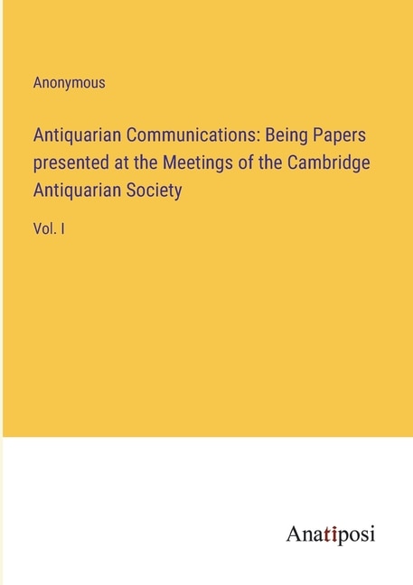 Front cover_Antiquarian Communications