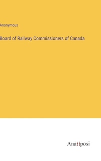 Front cover_Board of Railway Commissioners of Canada