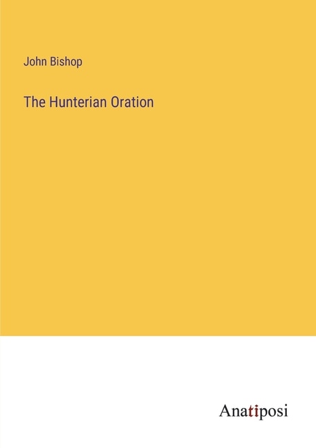 Couverture_The Hunterian Oration