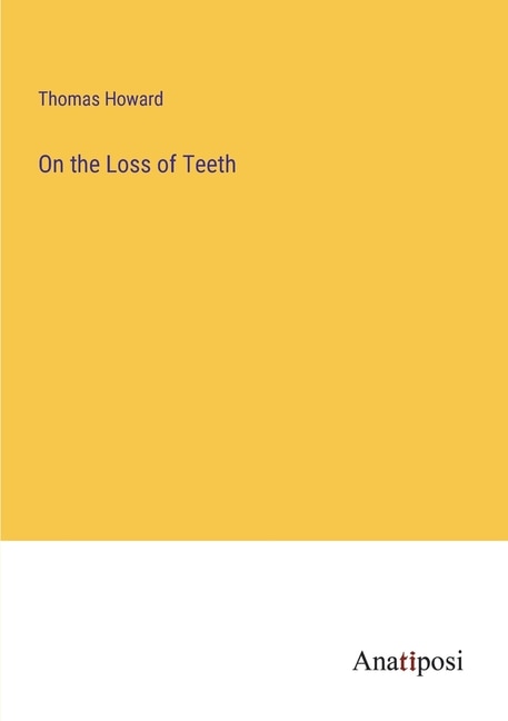 Couverture_On the Loss of Teeth
