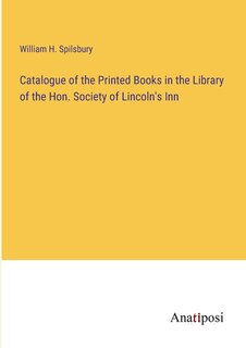 Front cover_Catalogue of the Printed Books in the Library of the Hon. Society of Lincoln's Inn