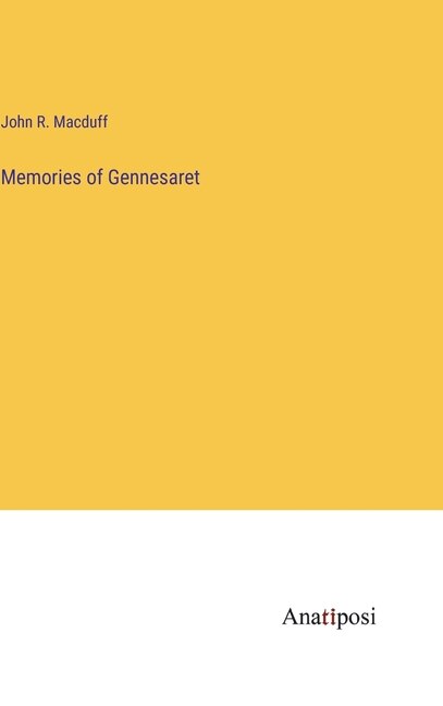 Front cover_Memories of Gennesaret