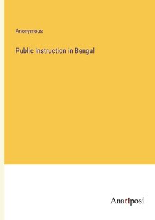 Front cover_Public Instruction in Bengal