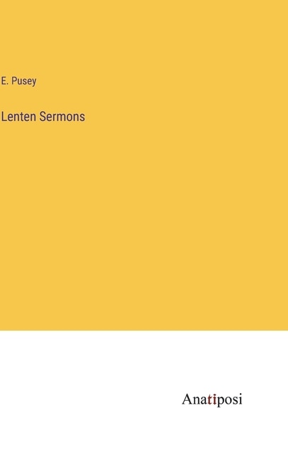 Front cover_Lenten Sermons