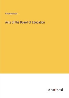 Front cover_Acts of the Board of Education