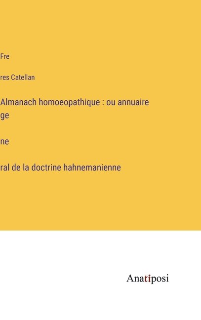 Couverture_Almanach homoeopathique