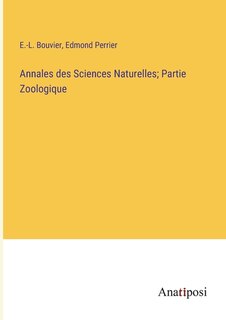Couverture_Annales des Sciences Naturelles; Partie Zoologique
