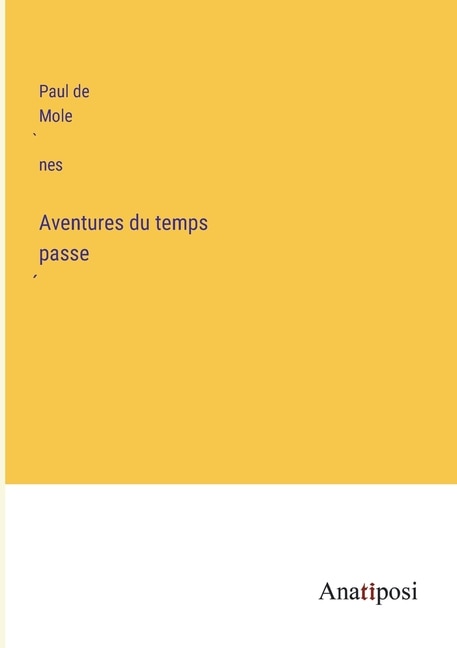 Front cover_Aventures du temps passé