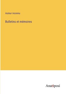 Front cover_Bulletins et mémoires