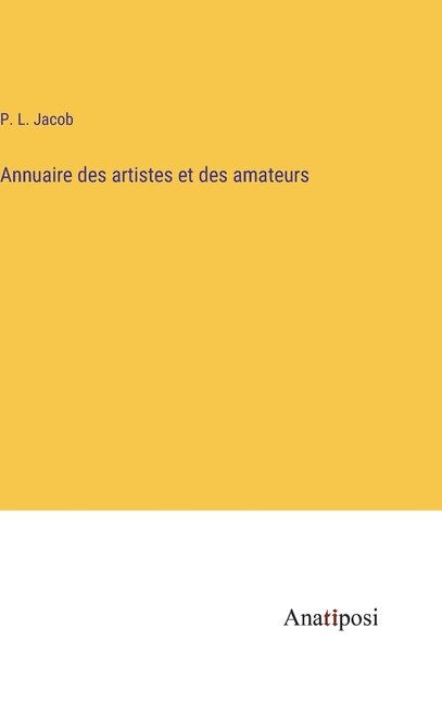 Couverture_Annuaire des artistes et des amateurs