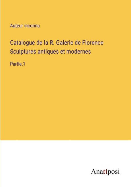 Front cover_Catalogue de la R. Galerie de Florence Sculptures antiques et modernes