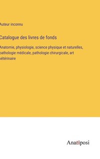 Front cover_Catalogue des livres de fonds